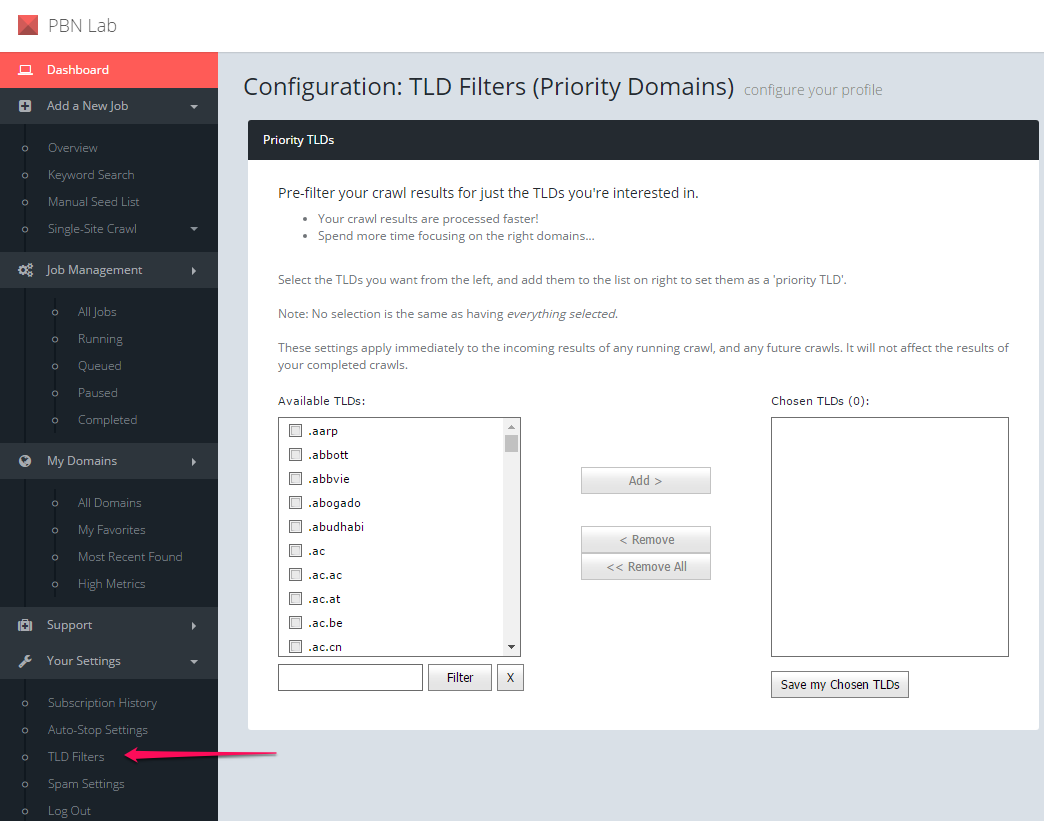 TLD Filters